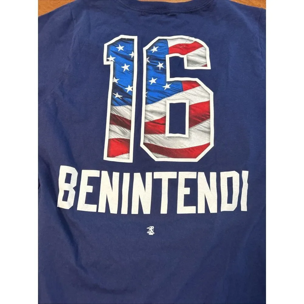 Boston Red Sox MLB V Neck Shirt Women's Size Medium American Flag USA